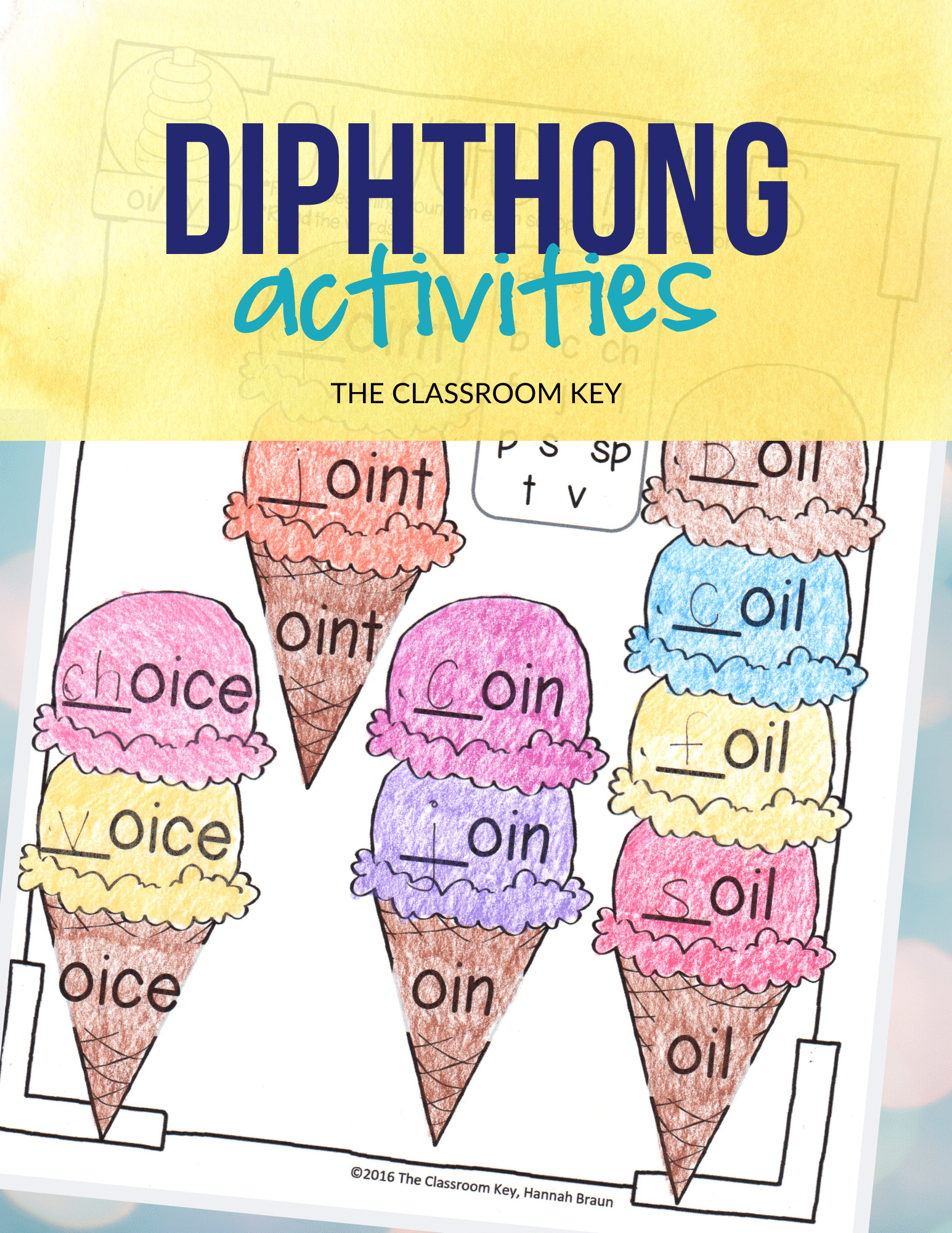 Diphthong Activities The Classroom Key